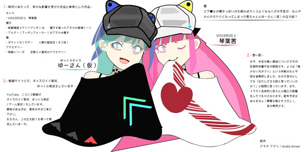 ゆーさんと琴葉茜のエヴァQ風立ち絵