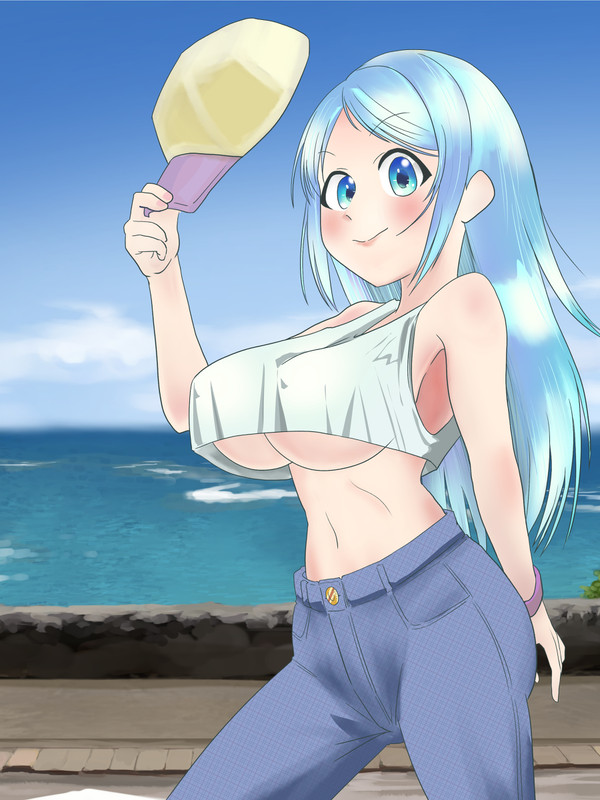 夏のぽよ(下乳を添えて)