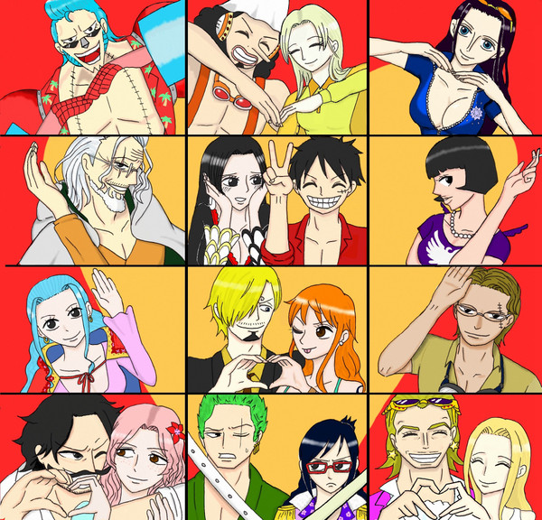 ONE PIECEキャラでハート絵