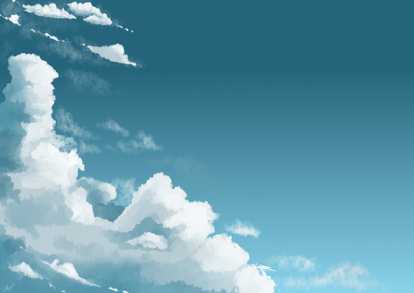 【模写】背景練習　空