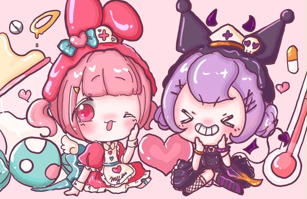マイメロとクロミ