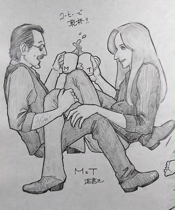 右さん左さん 落描き