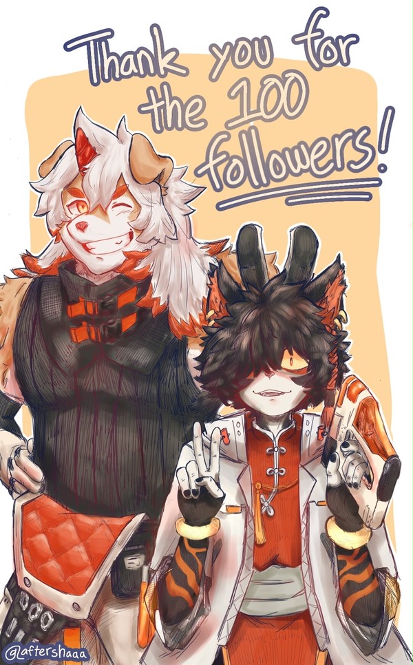 twitter 100 follower special art