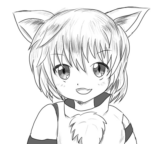 白黒リメイクのもみじ