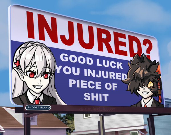 Injured? Good.