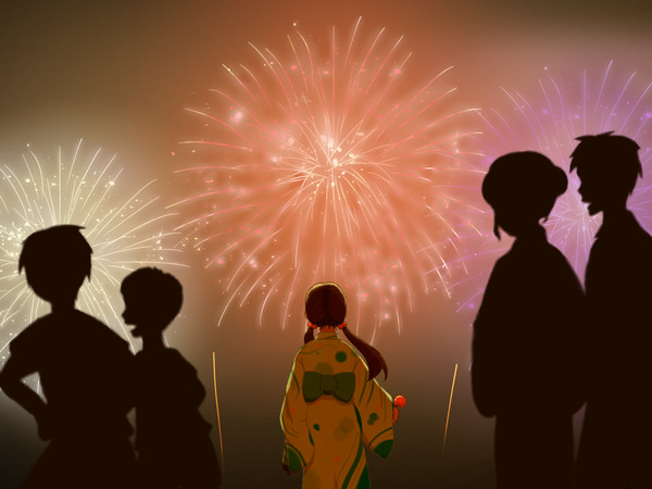 迷った先で見上げた花火