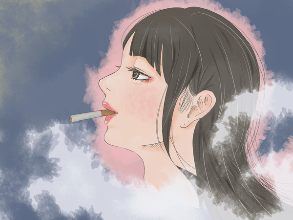 少女とタバコ