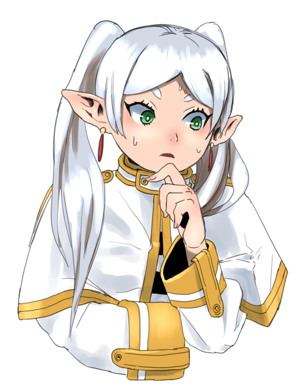 悩むフリーレン