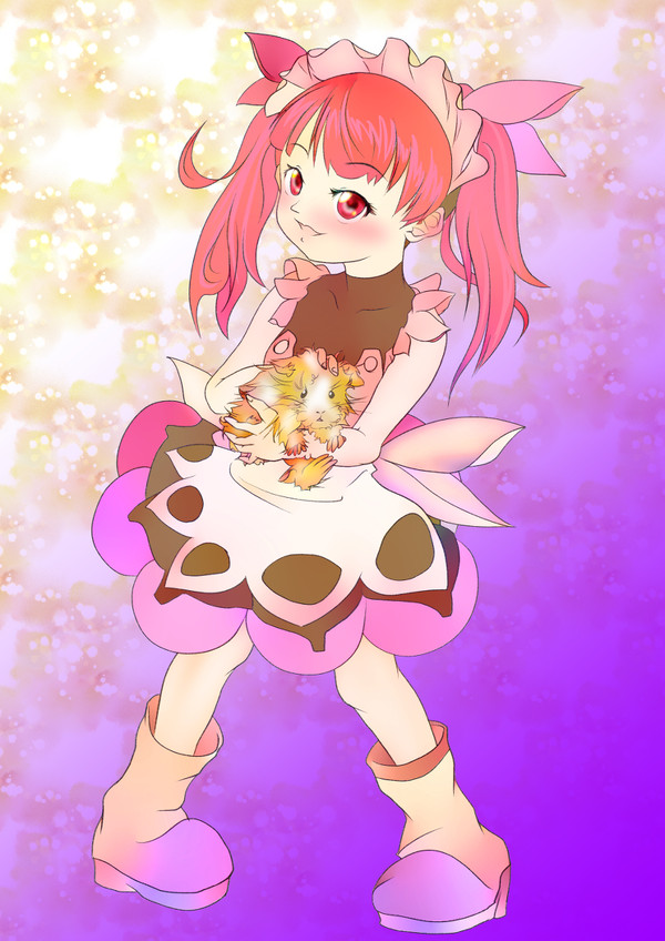 モルモルをモフモフするりなちゃん