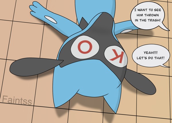 Riolu knocked out!