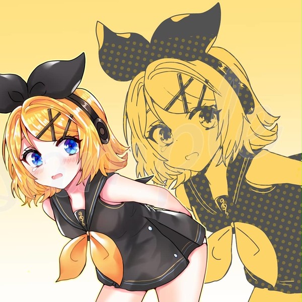 お着替え中リンちゃん