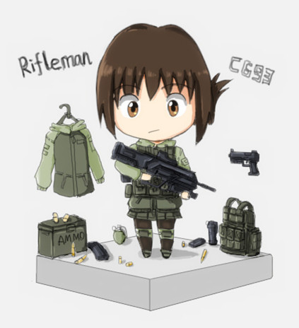 ライフルマン♀装備