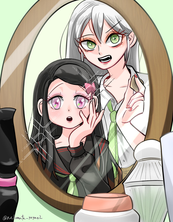 【禰豆子と梅】美女鬼‘sのコスメごっこ