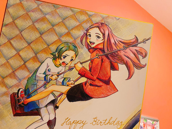 誕プレ描いた