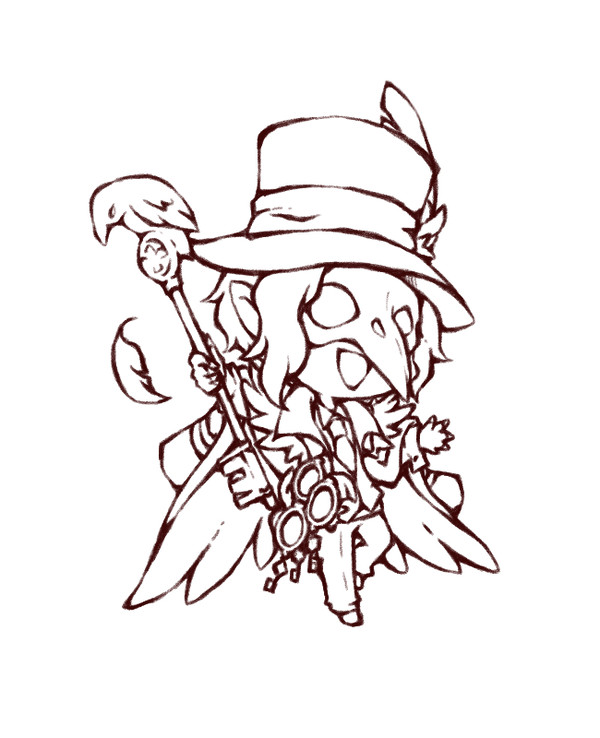 ツイステ塗り絵【線画】1枚