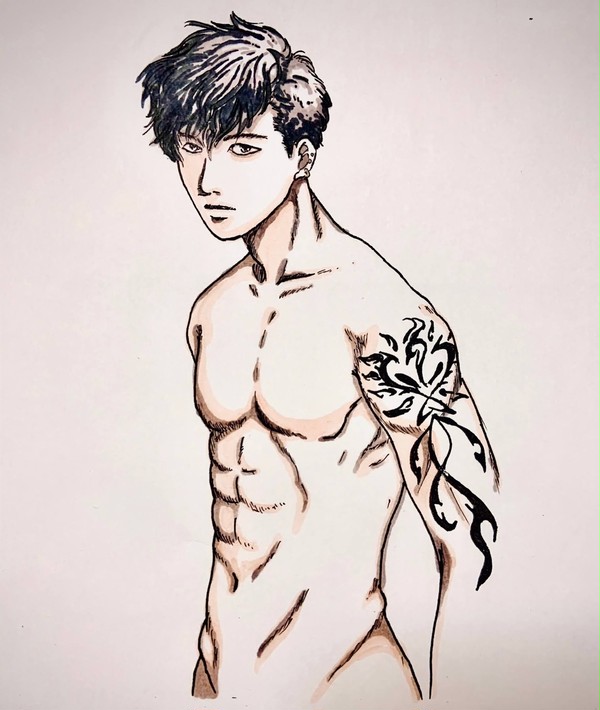 男　カラー