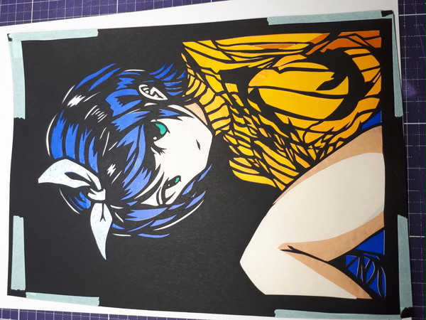【切り絵】更科 瑠夏