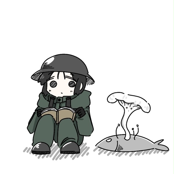 魚からエリンギが生えている