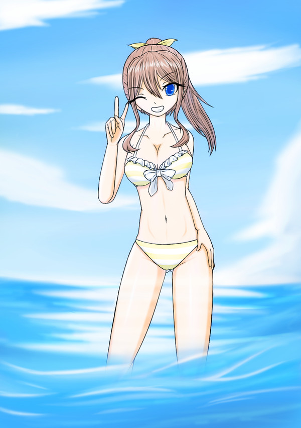 山吹沙綾 水着