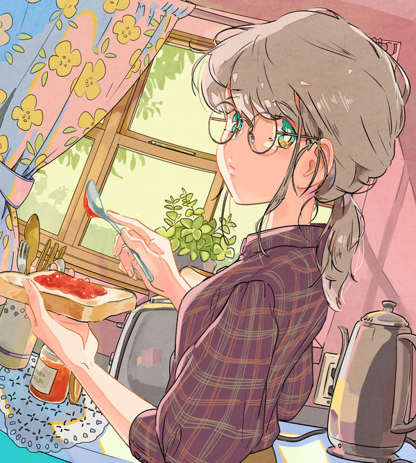 秋の朝食