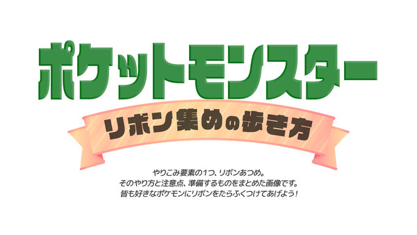 ポケットモンスターシリーズ リボン集めの旅の栞