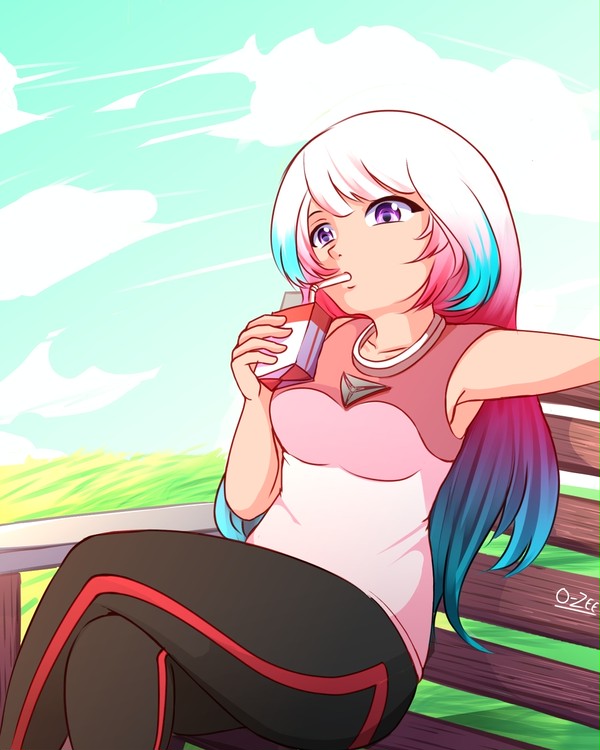 Princess Zora drink a milk