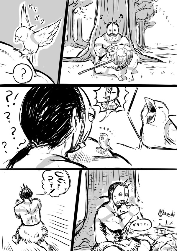 山の民と小鳥