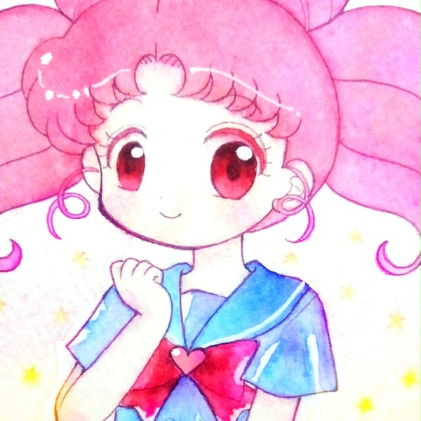 ミニ色紙のちびうさ