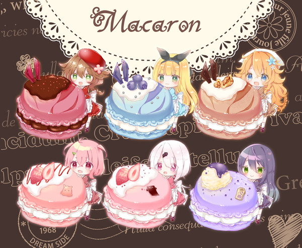 マカロンアクキー【にじそうさく04】