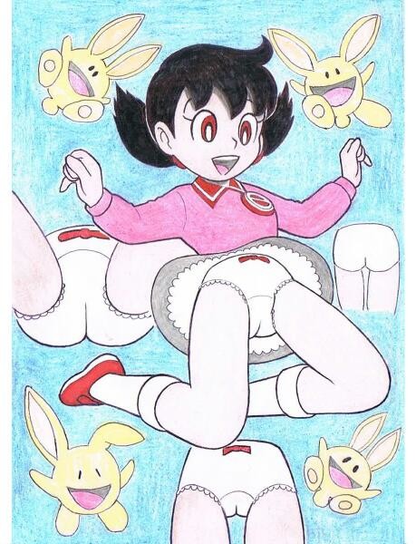 パンツ丸出しな､しずかちゃん立体造形フィギュア化前提のデザイン画