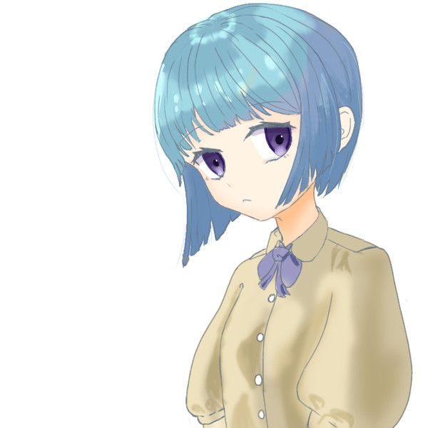 ただ静かそうな感じの娘を描こうとした。