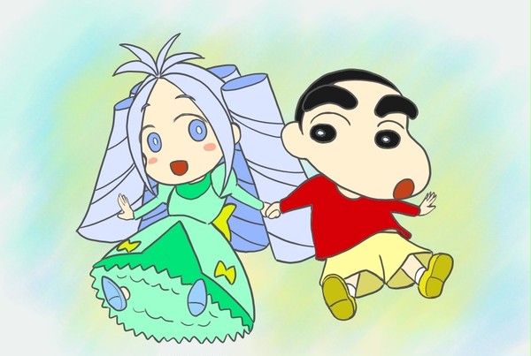 しんちゃんとラクガキングダムの姫