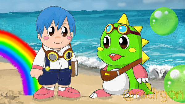 バブルンとボビー (パズルボブルジャーニーデザイン)