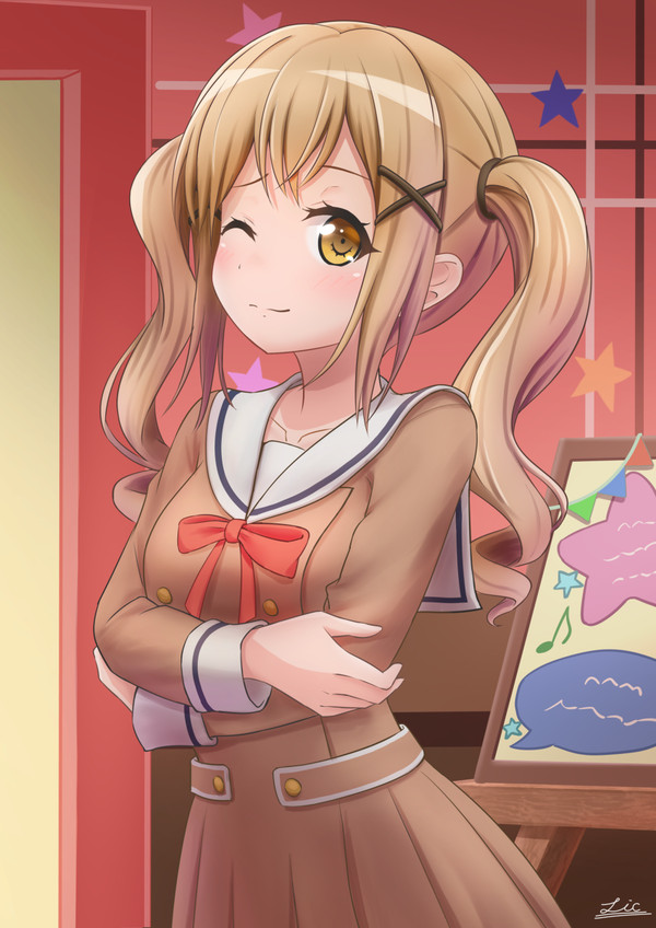 市ヶ谷有咲 誕生日イラスト - 1/1