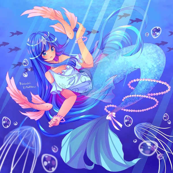 Memaid girl, underwater
