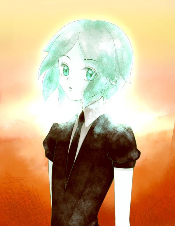 夕方。