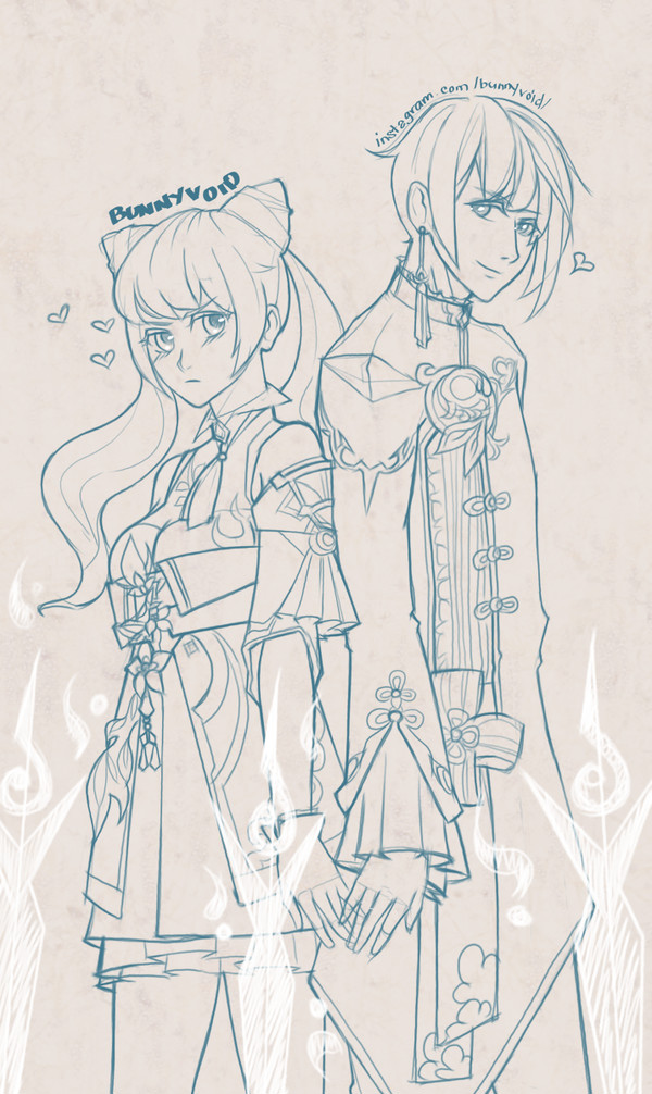 Genshin Impact Xinqiu and Keqing