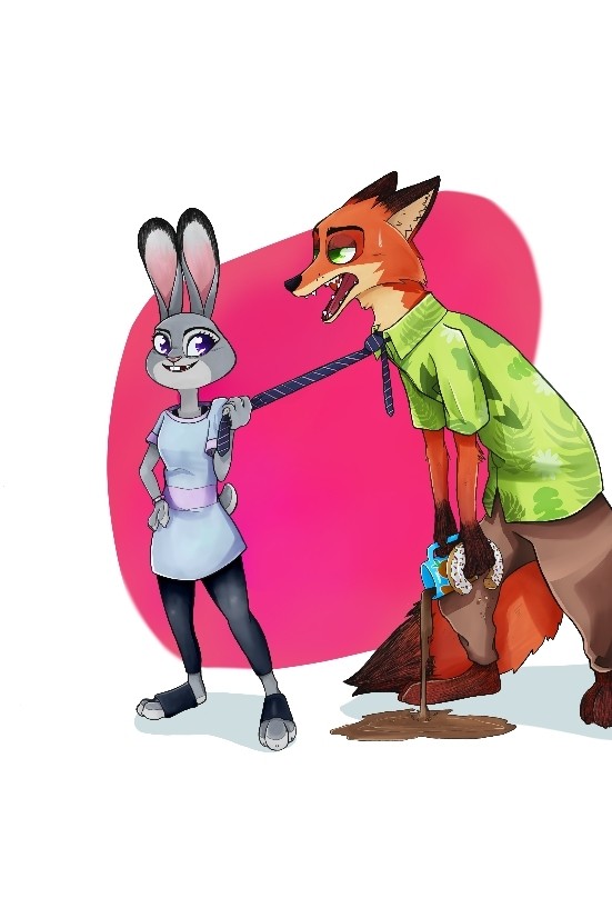 Fanart of Judy Hopps and Nick