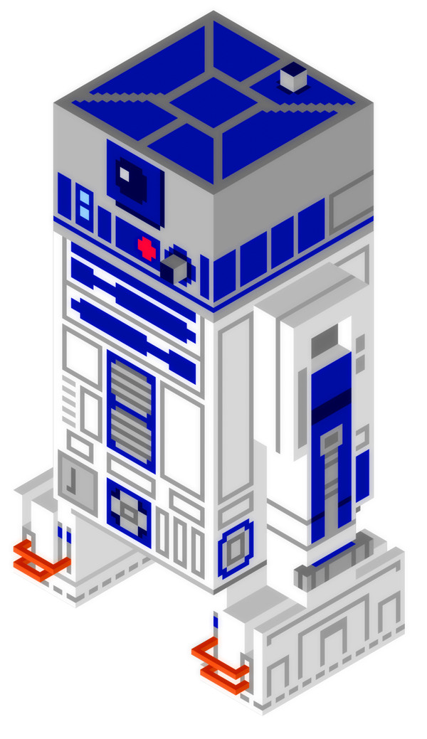 Isometric R2-D2
