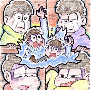 溺れる材木松、そして見守る兄弟