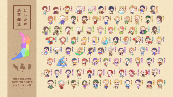 土地擬デフォルメキャラ紹介