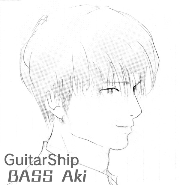 GuitarShipキャラ リアルモデルイラスト【アキ】