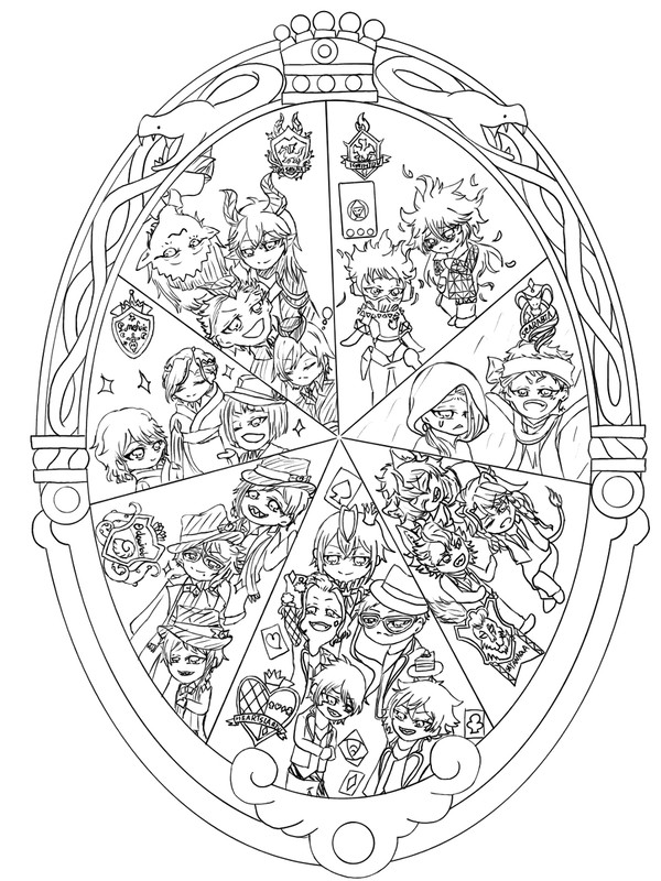 ツイステミニキャラ描いた！
