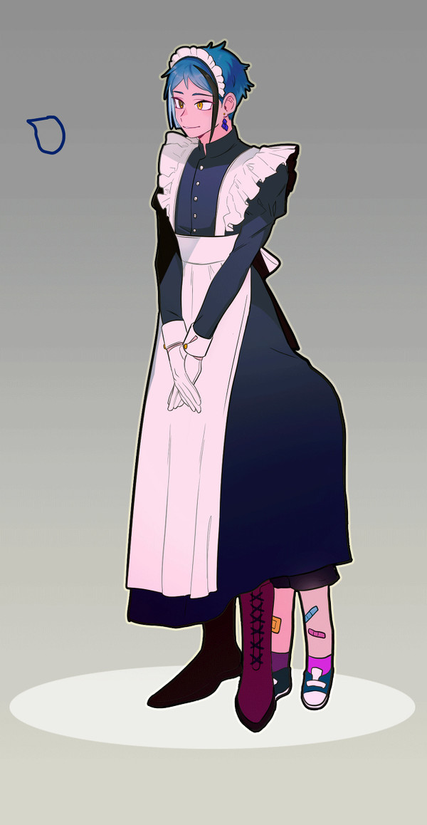 メイド服ジェイドと 小さなフロイド