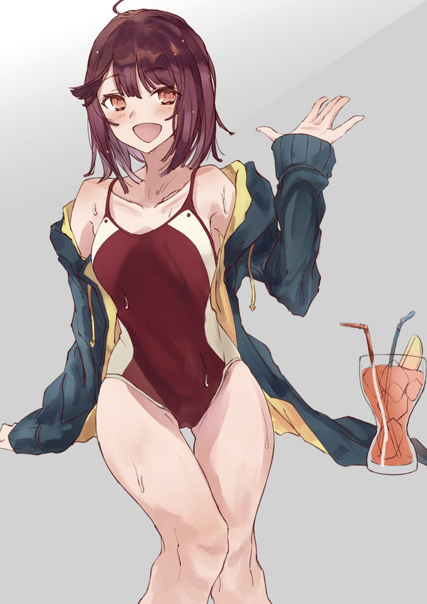 競泳水着のソフィーちゃんとテスさん