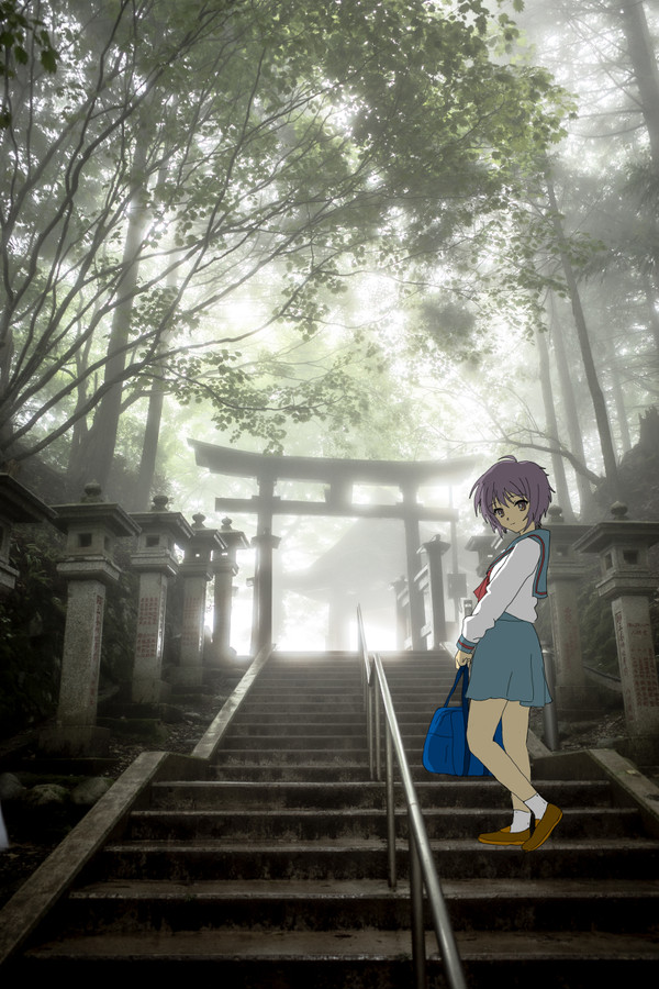 長門と神社にお参り