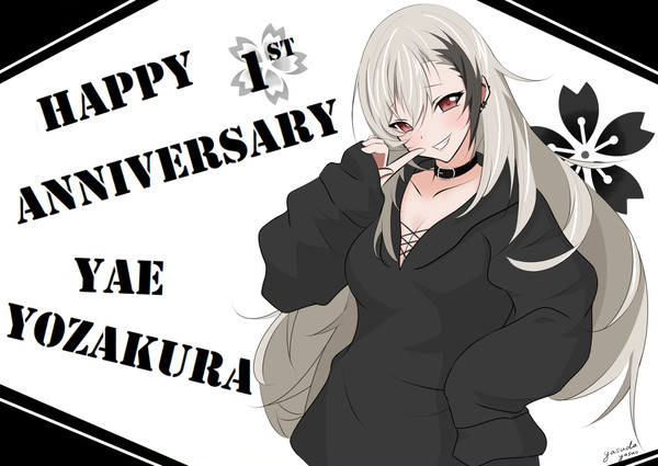 夜桜やえ活動一周年！