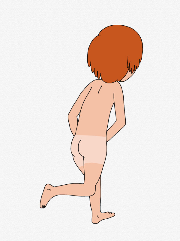 Bill running naked