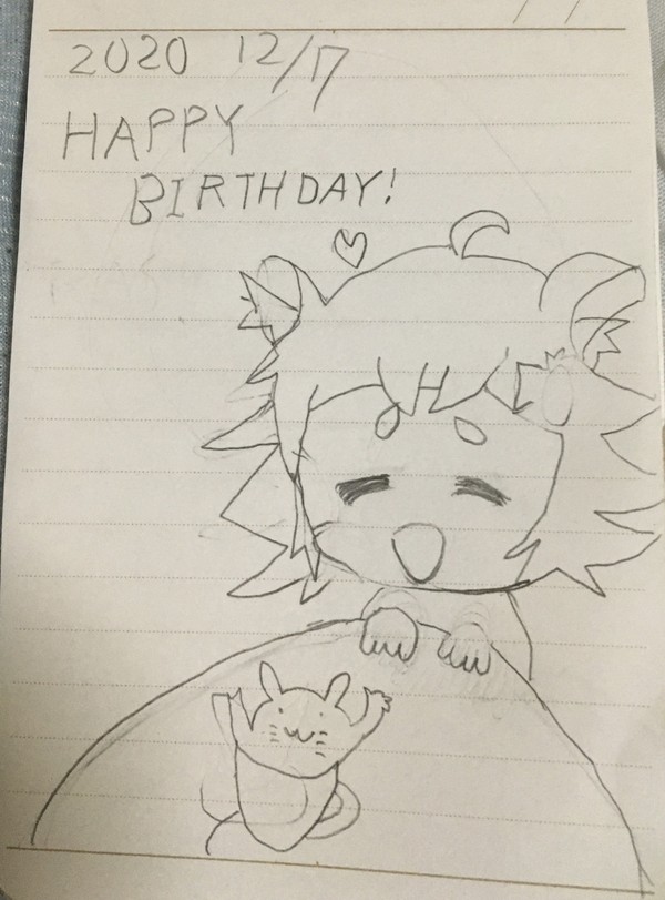 ラズの誕生日に上げたラズ模写