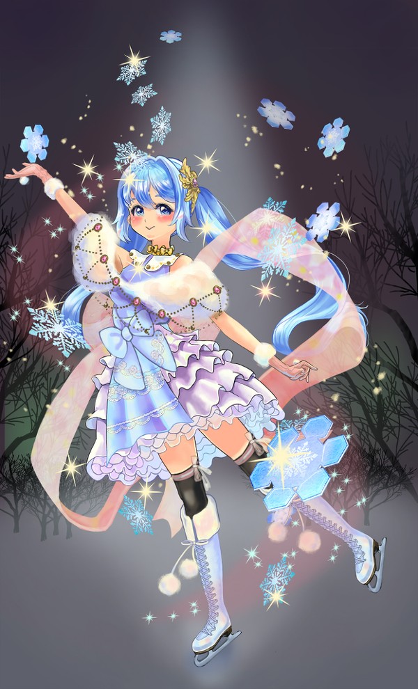 雪ミクちゃんのスケート